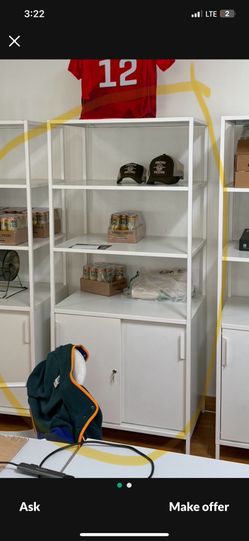 White steel cabinets, modern shelf cabinet IKEA