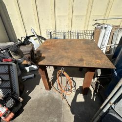 1/4" steel plate 4’ welding table with vise