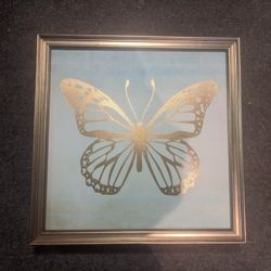 Gold flake Style Butterfly Art