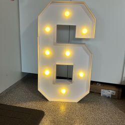 Number 6 Marquee Number Also Have 0 