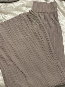 Beige palazzo pants