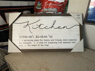 Brand New Kitchen Sign