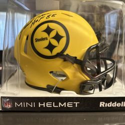 Jack Ham Signed Pittsburgh Steelers Riddell Rave Speed Mini Helmet Beckett