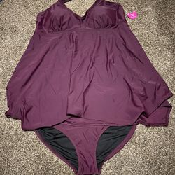 NWT Plum Tankini Sz 20