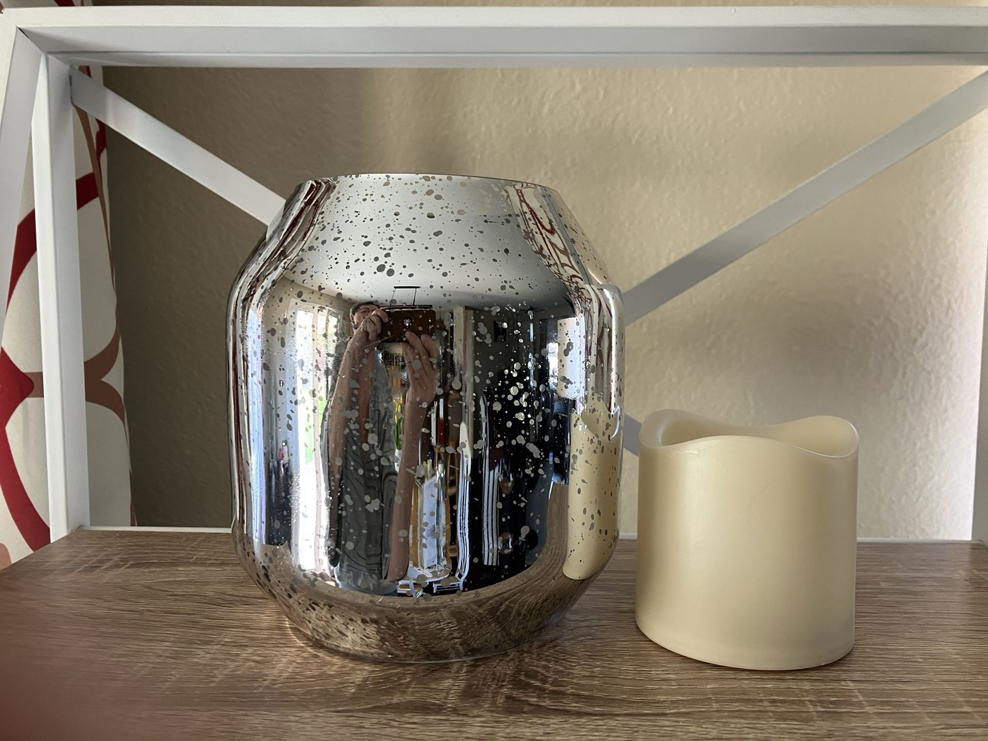MERCURY GLASS CANDLE HOLDER SET