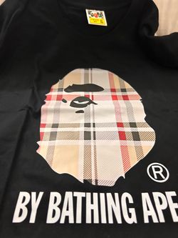 BAPE A Bathing Ape Plaid Ape Head T-Shirt XL