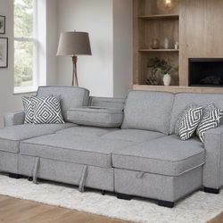 Sahara Grey Double Storage Sectional ❤️❤️