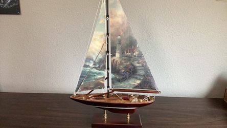 Thomas Kinkade’s Artwork on a Collectible Sailboat Model