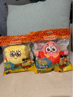 SPONGE BOB Plushie  OXXO Patrick Mexico exclusive set of 2 new