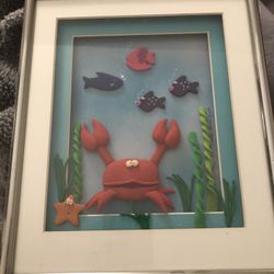 Anne Klocko Vinyl Clay Art. Framed. 3 Pieces.