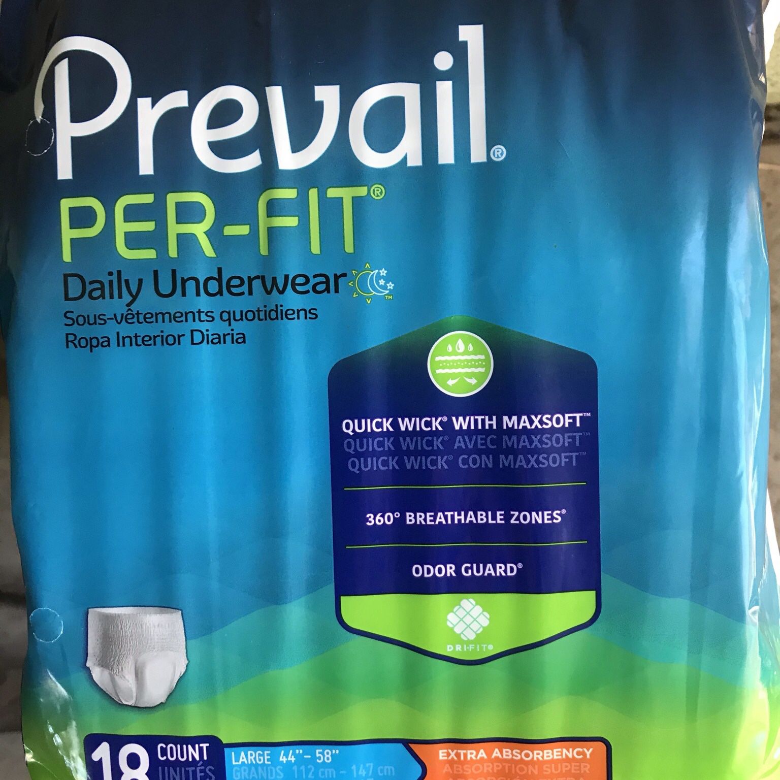 Prevail Per Fit Daily Underwear 18 In Each Package for Sale in