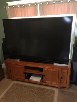 Mitsubishi 70" television and stand