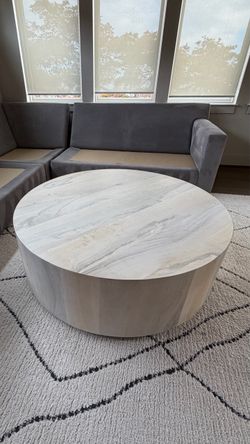 Anthropology 48” Drum Coffee Table