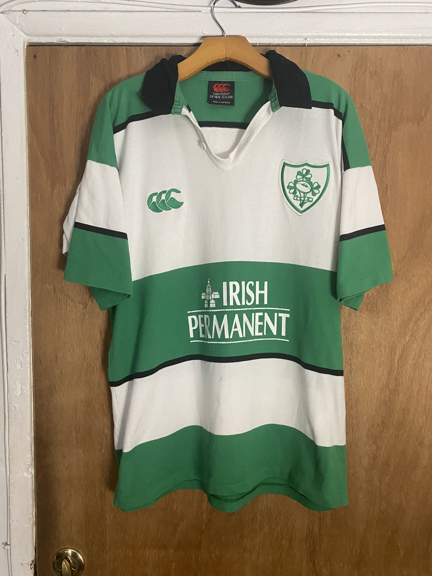 Ireland rugby shirt 2000 2001 Away Canterbury jersey Six Nations Large
