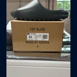 Mens Adidas Yeezy Slides Black Onyx Size 12 Brand New 