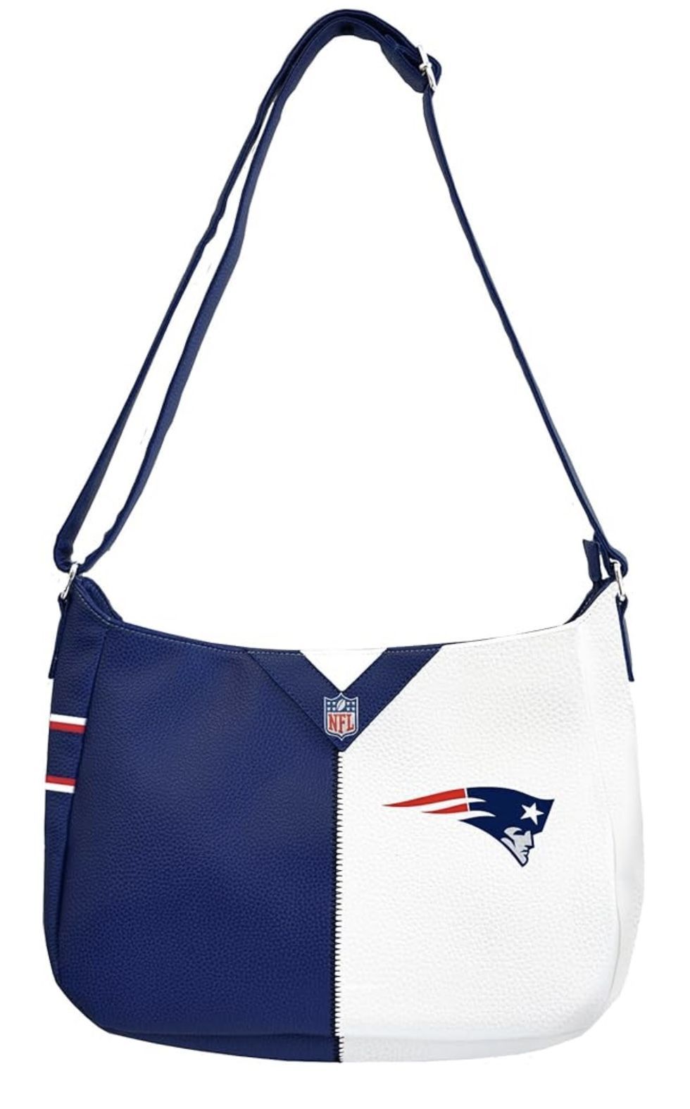Littlearth New England Patriots NFL Football Team Pebble Split Hobo Bag New