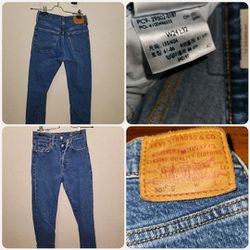 (3) Pair LEVI 501 Jeans, W24 x L32, Like New, EUC