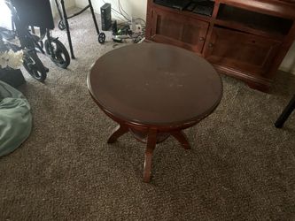 Wooden round table