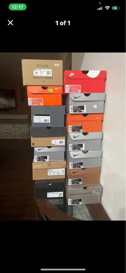 Empty shoe boxes