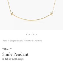 Brand New 18k Gold Tiffany Necklace 