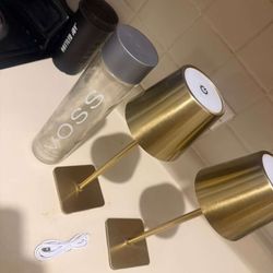 2Pack Cordless Table Lamp, LED Rechargeable Desk Lamp, 5200mAh Battery Table Light, Aluminum Shell, 3 Color Stepless Dimming for Outdoor/Patio/Camping