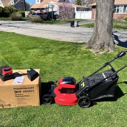 PowerSmart 80V MAX 21in. Cordless Push Lawn Mower, 3-in-1 Brushless Battery Lawn Mower with 6.0Ah Battery and Charger (DB2821)