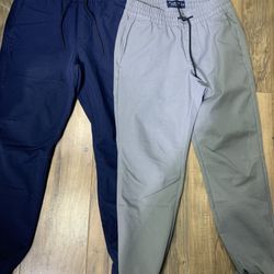 SELL TODAY - Lot Of 2 - Men’s BRAND NEW ABERCROMBIE Skinny Joggers Sz SMALL