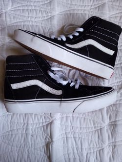 Vans Sk8-hi Skateboarding Pro Black & White Suede Canvas Unisex Men's 6 Women's 71/2