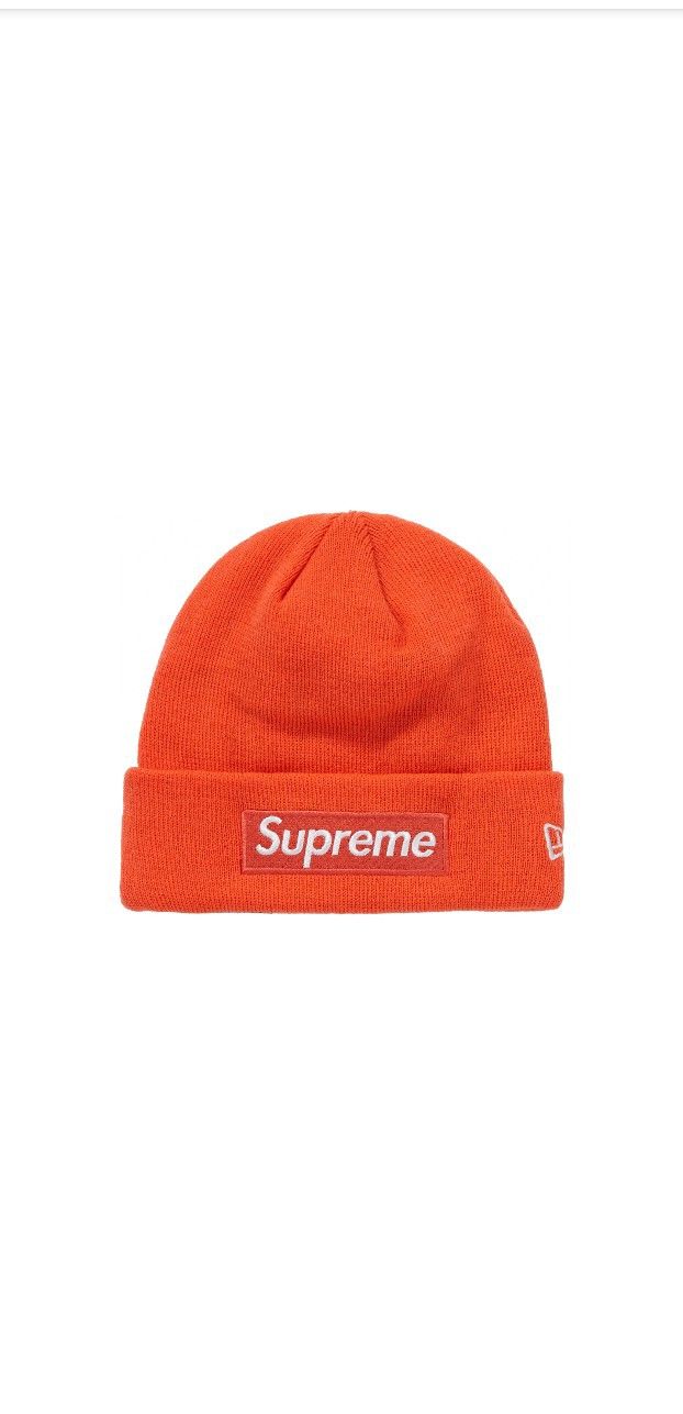 Supreme x New Era Box Logo Beanie (Coral) FW18 New w/Tags