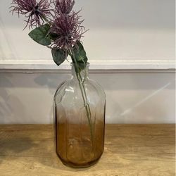 Colored Gradient Vase w/ Artificial Flowers