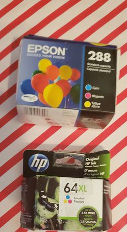 😊NIB Printer Ink $25 EPSON 288 COMBO of Black and Colored Ink $15 HP 64 XL Black