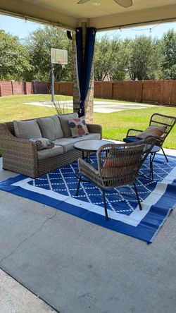 Outdoor Patio Furniture Set with Rug
