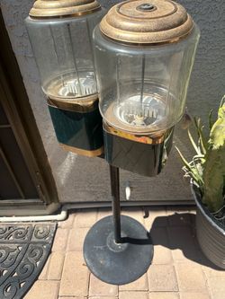 Vintage Double Candy / Gumball Machine on Stand