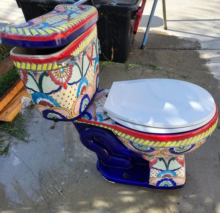 Hand Painted Toilet 