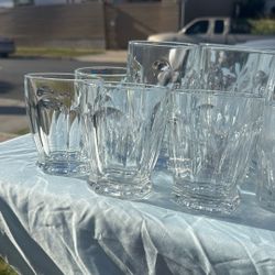 Small And Large Glass Plates And Cups 