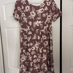 Floral knee length dress