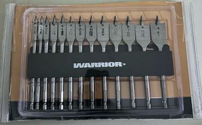 New 13-Piece Spade Bit Set by Warrior