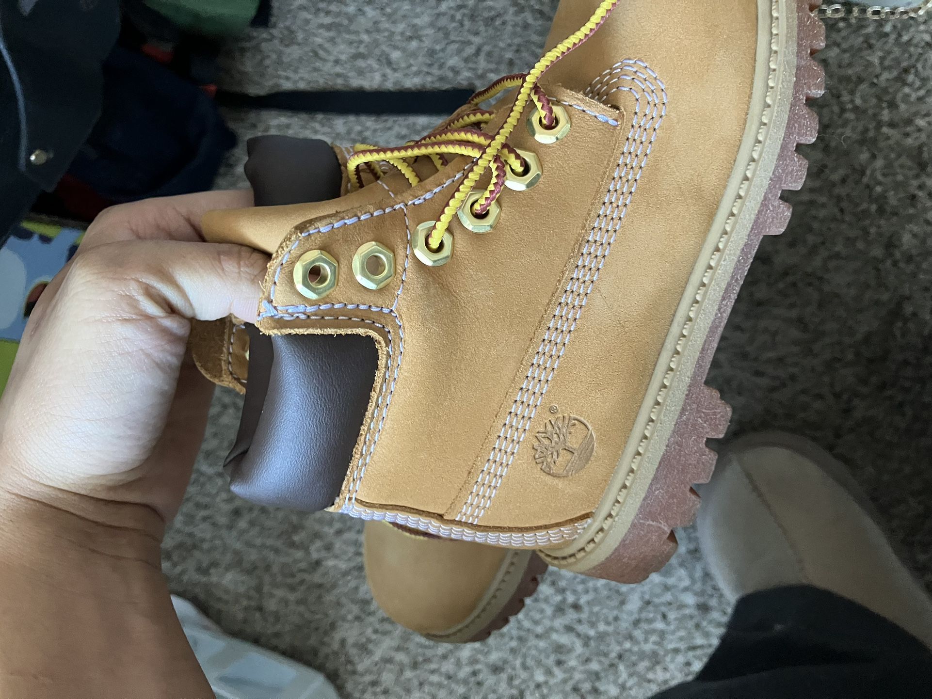 Kids Gold Timberlands