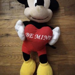 Disney Mickey Mouse Be Mine 16" Plush - Valentines Day Heart Stuffed Animal 