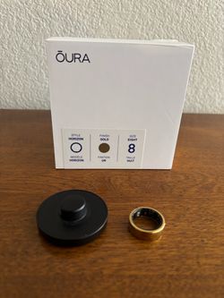 Oura Ring Gen 3 Horizon Gold - Size 8 (Complete with Box & Charger)