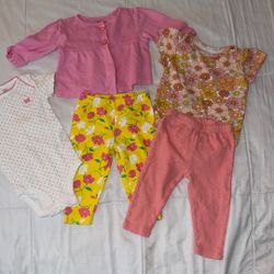 Bundle Baby Girl Clothes  6-12 M
