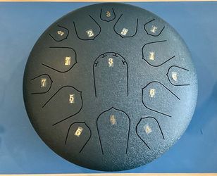 Hopwell 14” 15-Note Steel Tongue Drum w/ Mallets, Carrying Bag, & Xtras