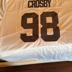Raiders XL Crosby Jersey Grey and Black XL