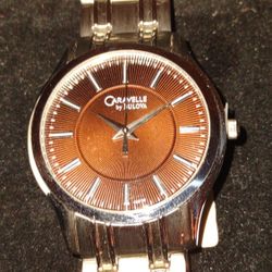 NEW Caravelle 43A100 Men's Brown Dial Stainless Steel Bracelet Watch