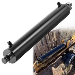 Sunluway 4"X24" Hydraulic Log Splitter Cylinder 4" Bore X 24" Stroke X 1.75" Rod For 22-25 Ton Log Splitters - Universal Clevis Style Mount Hydraulic 
