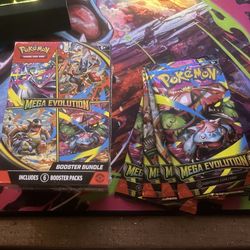 pokemon mega evolution booster bundle + 4 booster packs