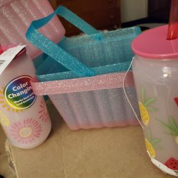 Basket and cup great for Easter Basket