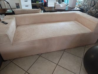 3-Seater Sofa - Deep-Seat (31 inch)Corduroy No Assembly Lounge Sleeper, Frameless Foam Cloud