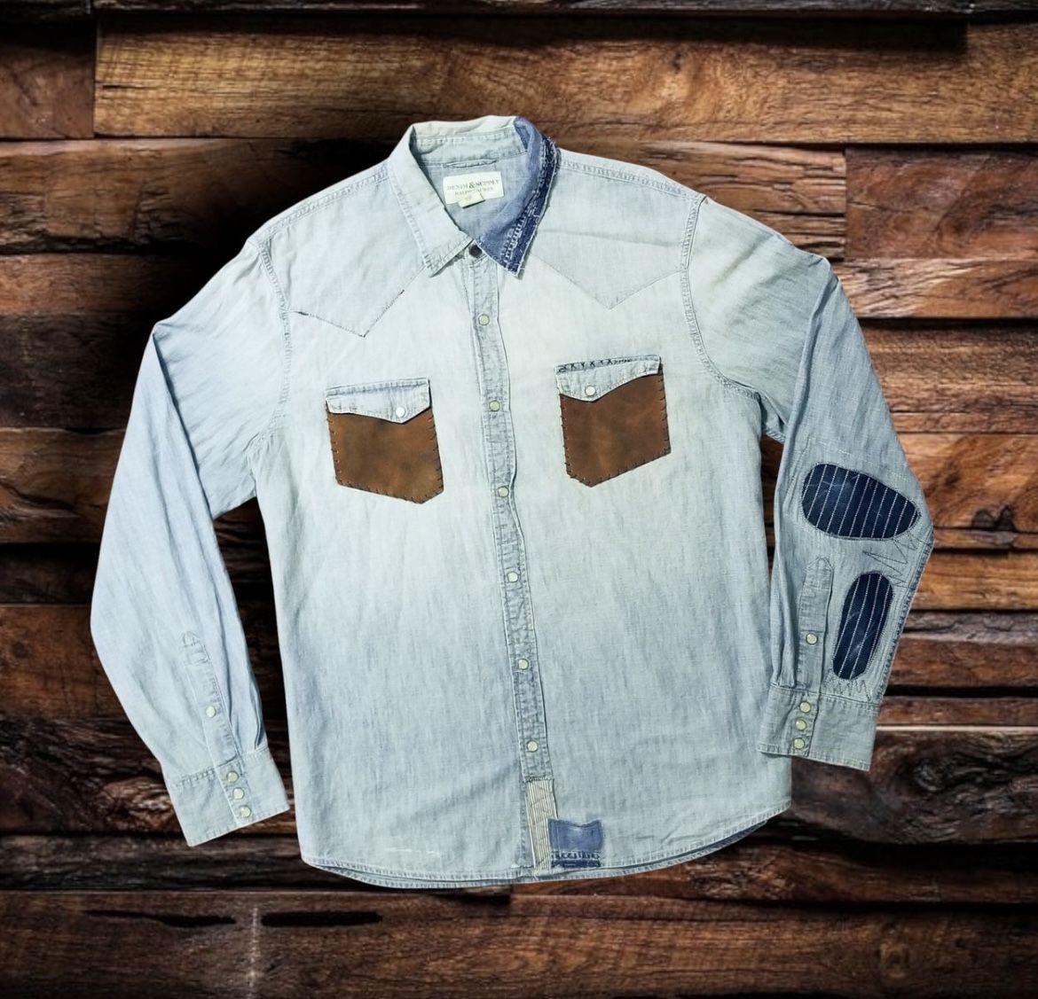 RALPH LAUREN D&S PATCHWORK WESTERN SHIRT- SIZE XX-LRG