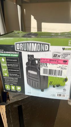 Drummond 1/2 hp non-submersible pump